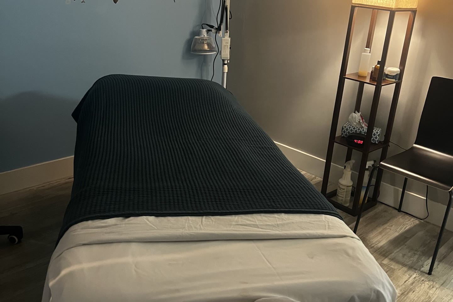 The massage therapy treatment room at Synergy Chiropractic