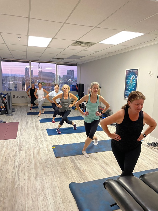 Rehabilitation and exercise class at Synergy